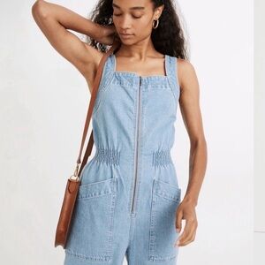 Madewell Cinched Denim Jumpsuit Size XS